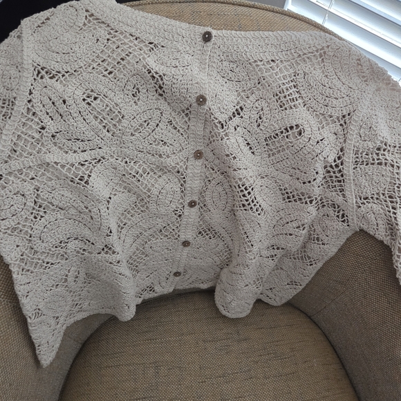 Commense Cream Lace Cardigan - Picture 10 of 11